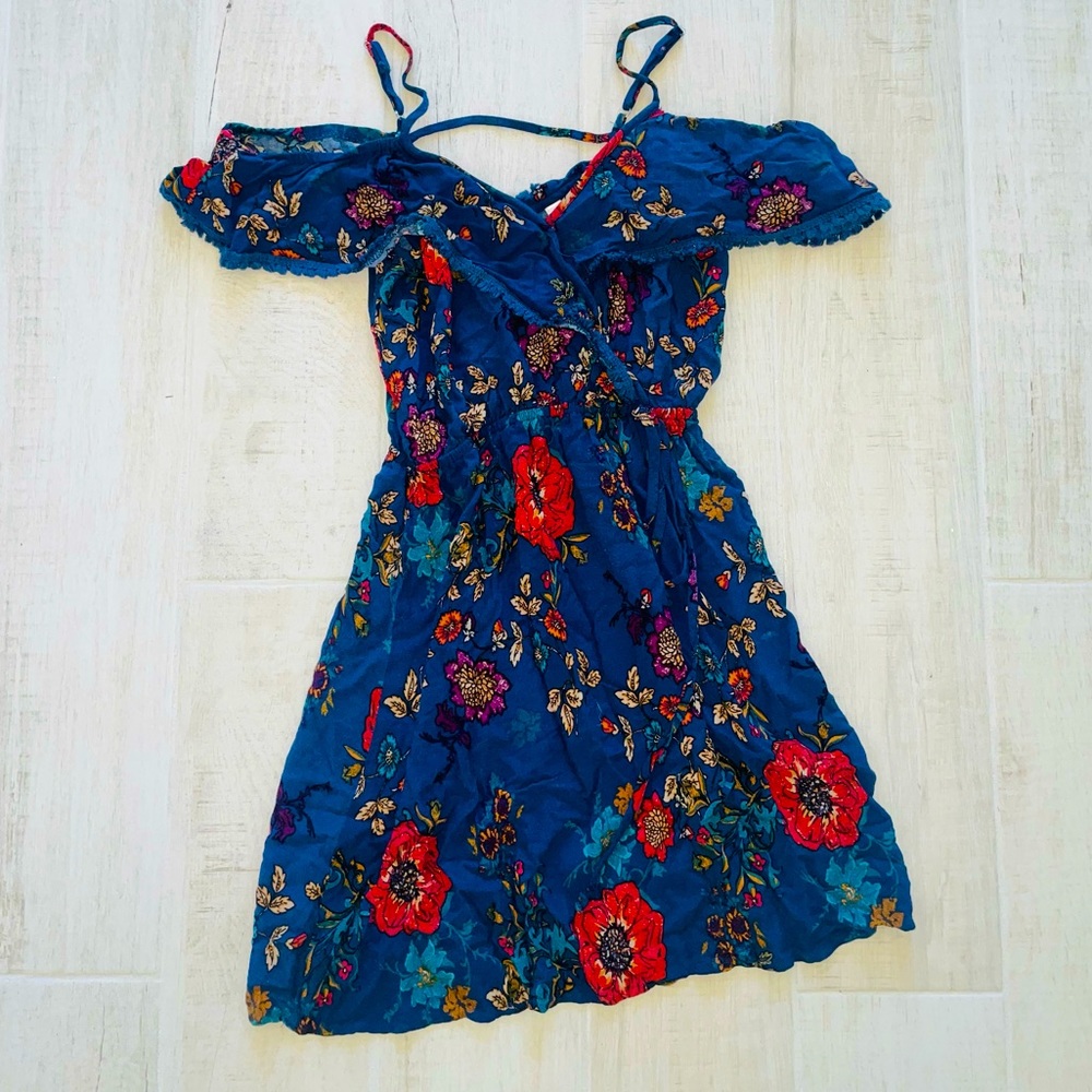 Navy floral Dress XS